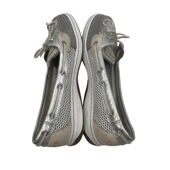 Sperry Topsider Silver Angelfish Boat Shoes Size 8.5 Women’s - Picture 5 of 8